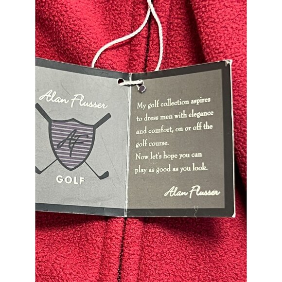 NWT Men XL Alan Flusser Golf Red Maroon Sleeveless Zip Up Vest Outerwear Pockets - Picture 8 of 11